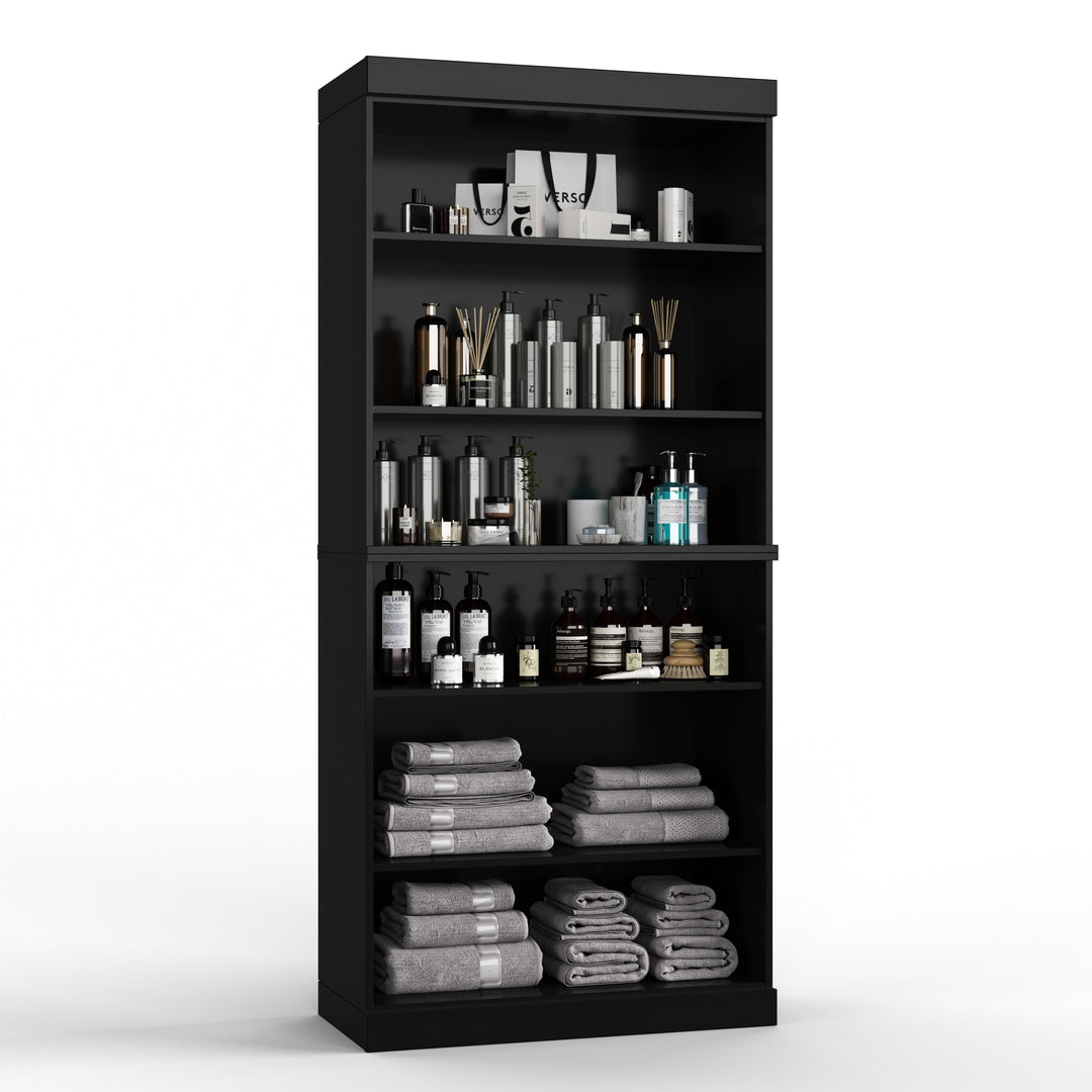 100% Solid Wood Bathroom & Laundry Storage Cabinet, Raised Panel Doors, Adjustable Shelves, 32" Wide, 71.5" Tall