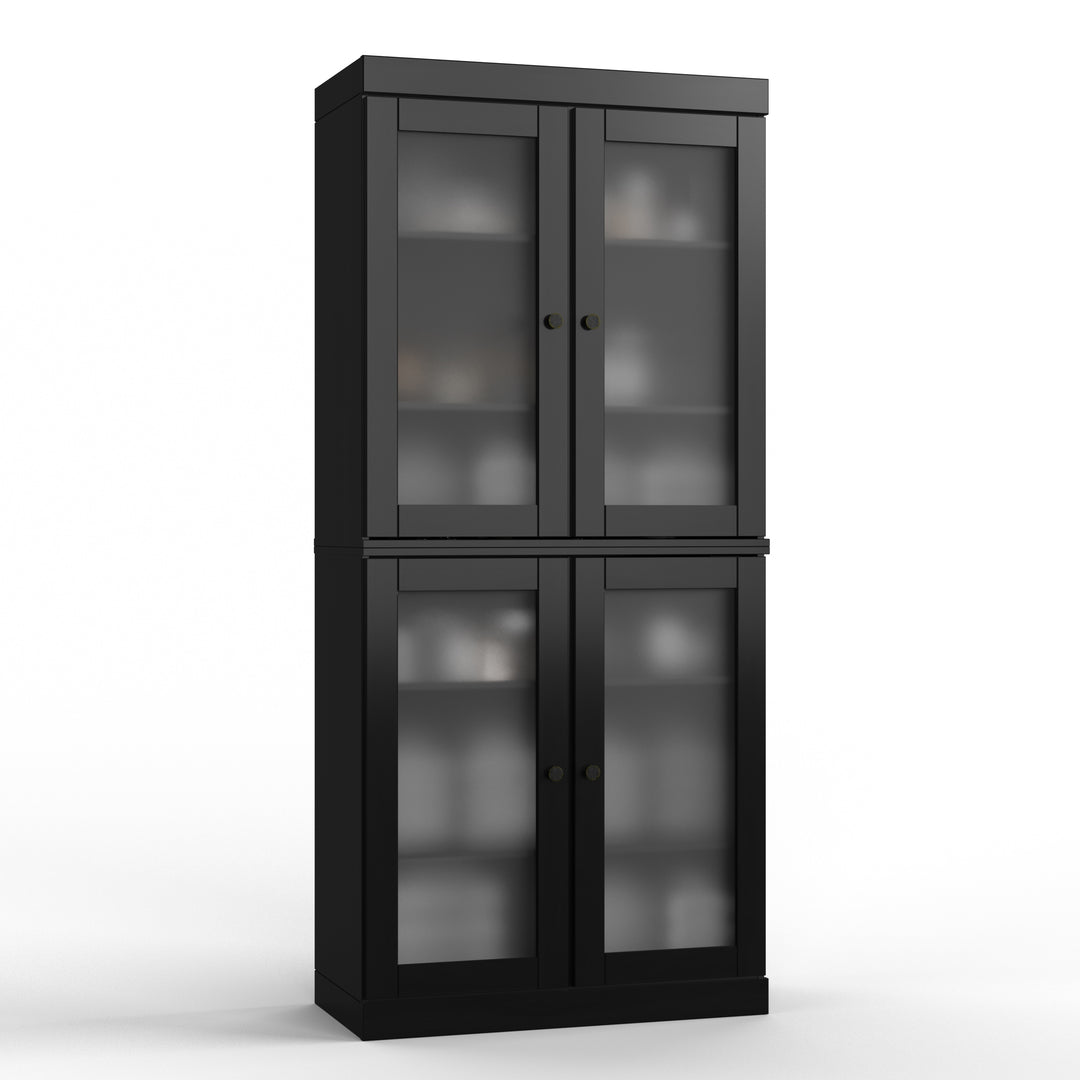 100% Solid Wood Bathroom & Laundry Storage Cabinet, Raised Panel Doors, Adjustable Shelves, 32" Wide, 71.5" Tall