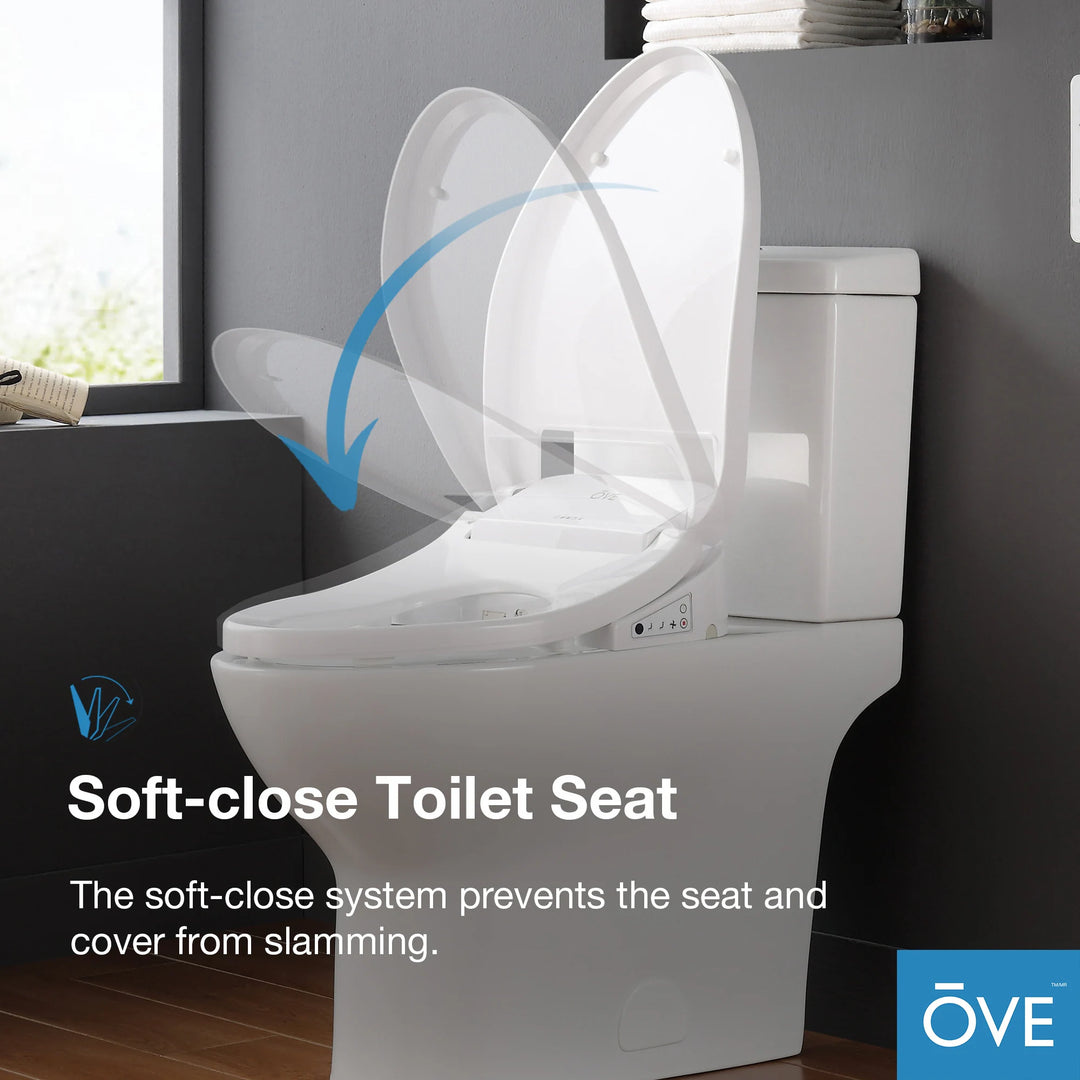 Felix Elongated Electric Bidet Toilet in White