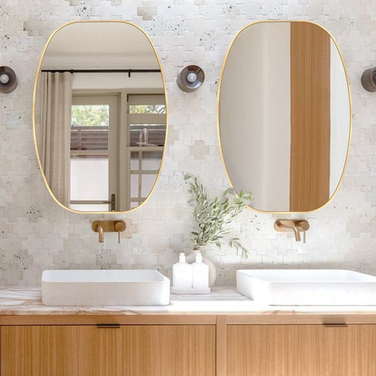 2 Pack Oval Mirror Vanity Decorative Wall Mirror