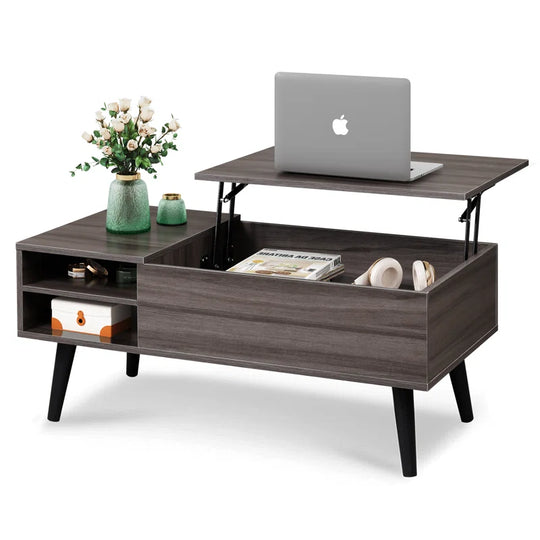 Aravis Lift Top Coffee Table with Storage for Living Room,With Adjustable Shelf, Wood