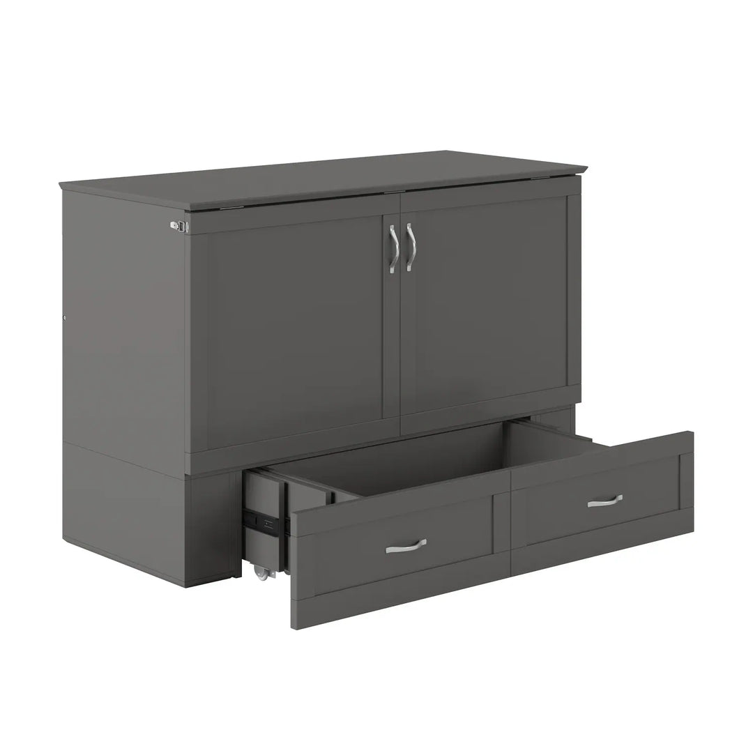 Hamilton Murphy Bed Chest with Mattress and Storage Drawer