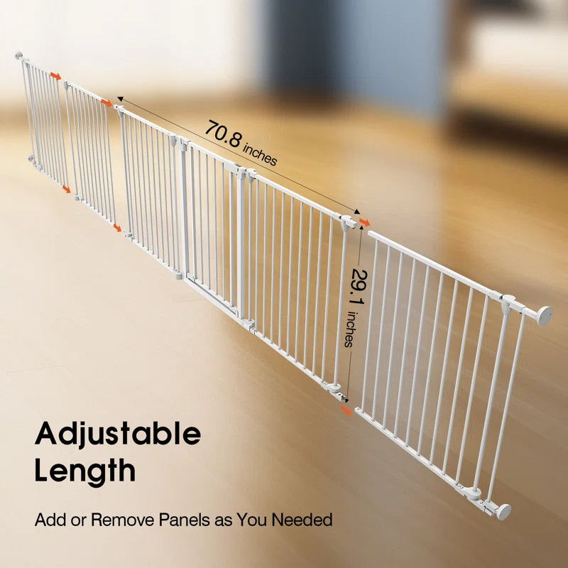 Dehlani Extra Wide Baby Gate Dog Gate for House Stairs Doorways Fireplace