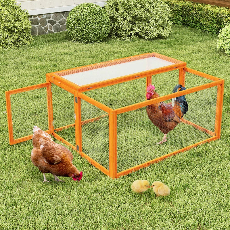 Coaxum Portable Chicken Coop Run, Sun Panel Lockable