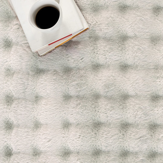 Jeni Solid Plush Machine Washable Area Rug