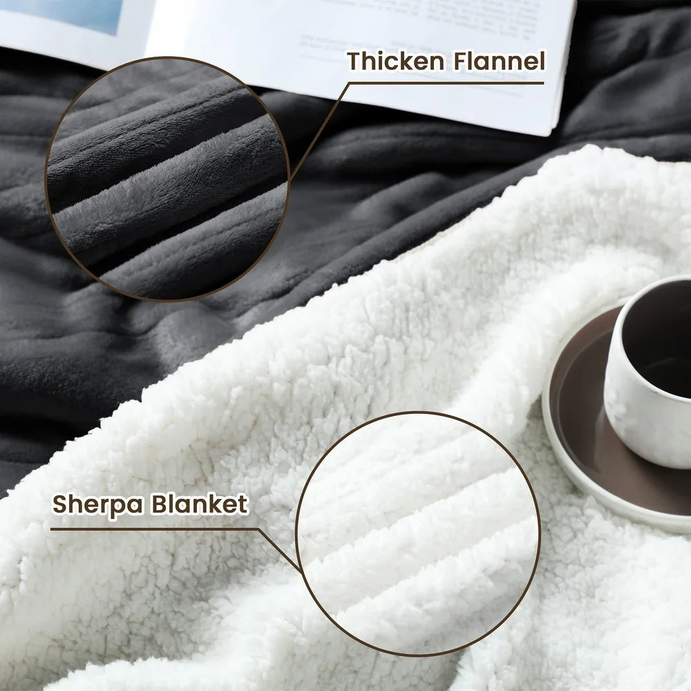 Flannel Electric Heated Blanket with Controller