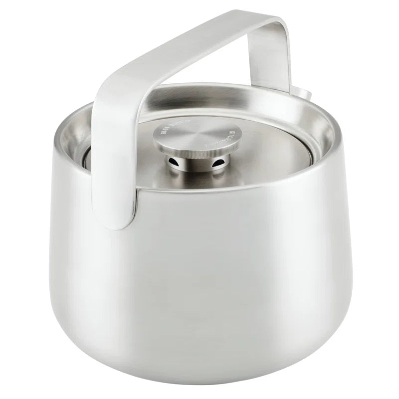 Kitchenaid Stainless Steel Whistling Induction Teakettle, 1.9 Quart, Brushed Stainless Steel