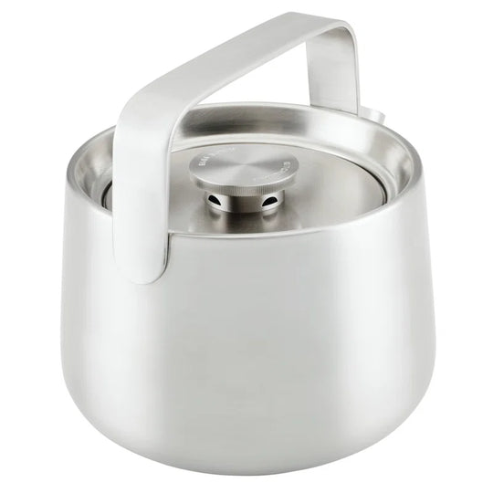 Kitchenaid Stainless Steel Whistling Induction Teakettle, 1.9 Quart, Brushed Stainless Steel