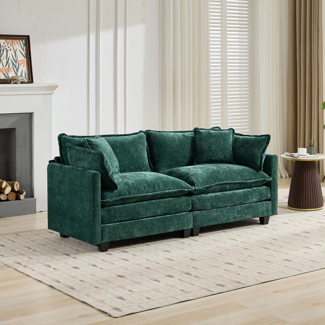Cloud Sofa Loveseat,Modern Sectional Couch,Comfy Double Layer Upholstered Seat Cushion
