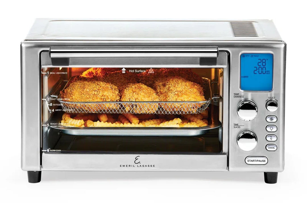 Everyday 360 Stainless Steel Air Fryer, 360° Quick Cook Technology, XL Capacity, 9-In-1, 12 Pre-Set Cooking Functions Including Bake, Rotisserie, Broil, Pizza, Slow Cook, Toaster