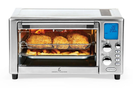 Everyday 360 Stainless Steel Air Fryer, 360° Quick Cook Technology, XL Capacity, 9-In-1, 12 Pre-Set Cooking Functions Including Bake, Rotisserie, Broil, Pizza, Slow Cook, Toaster