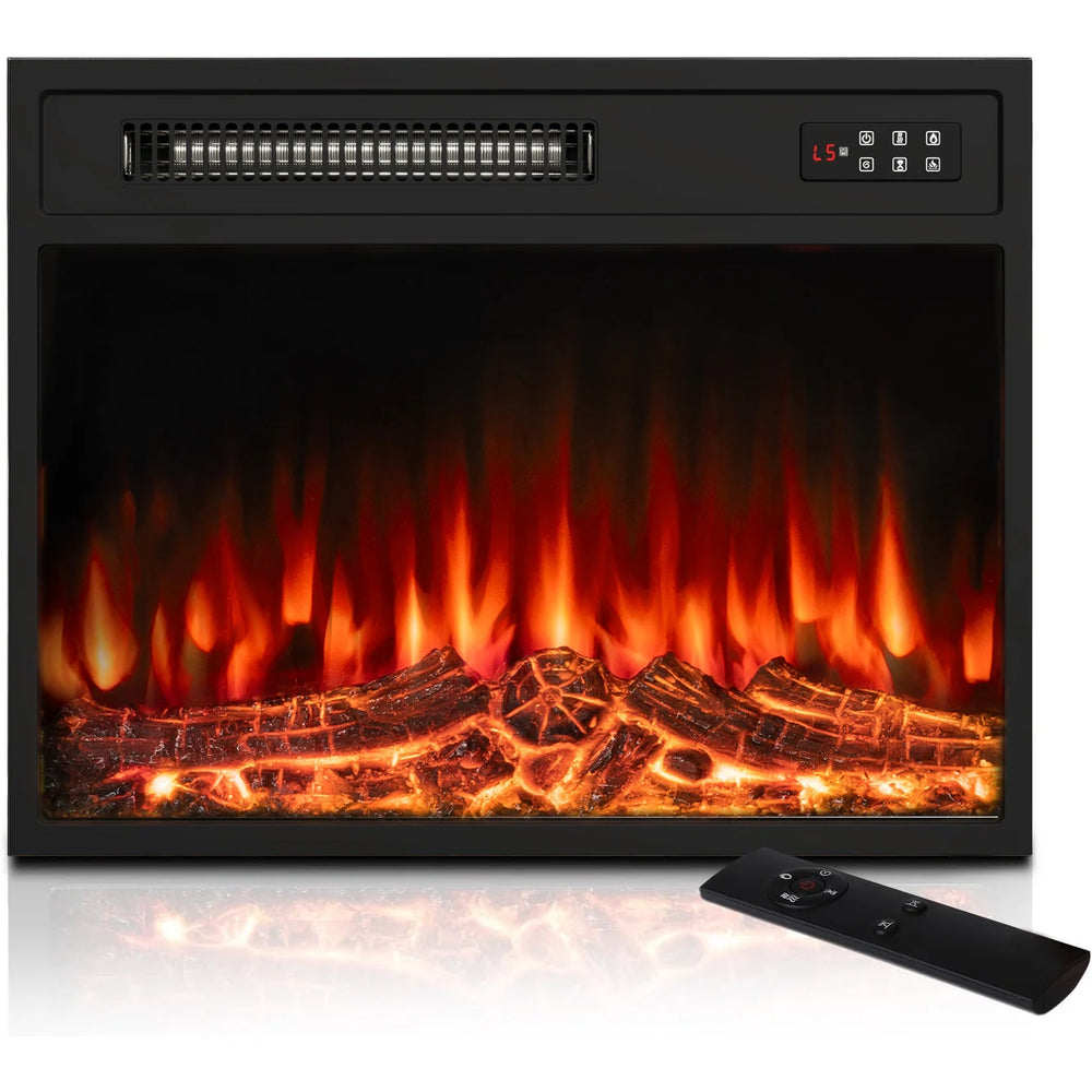 18/23 Inches Electric Fireplace Heater, 750/1500W Electric Fireplace Insert with Overheating Protection