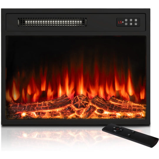 18/23 Inches Electric Fireplace Heater, 750/1500W Electric Fireplace Insert with Overheating Protection