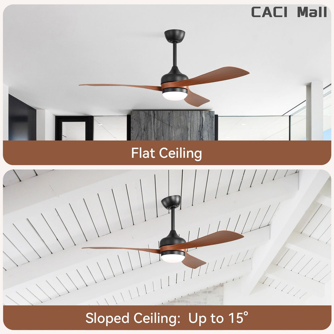 Sofucor 52/60 Inch Ceiling Fan with Integrated LED Light and Remote Control Quiet DC Motor