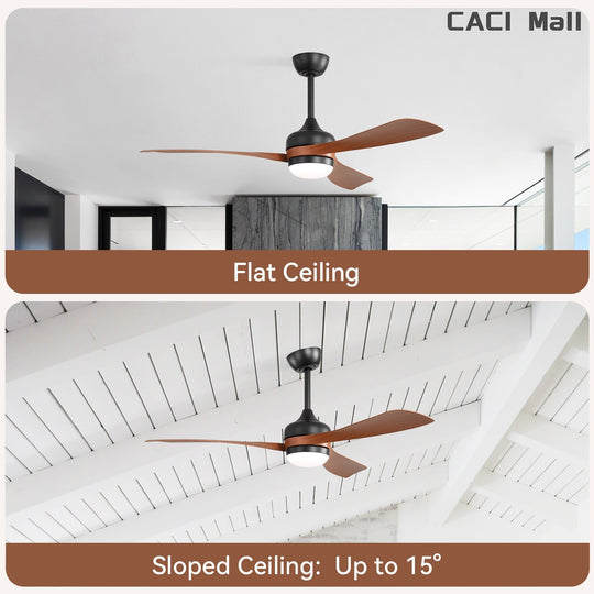 Sofucor 52/60 Inch Ceiling Fan with Integrated LED Light and Remote Control Quiet DC Motor
