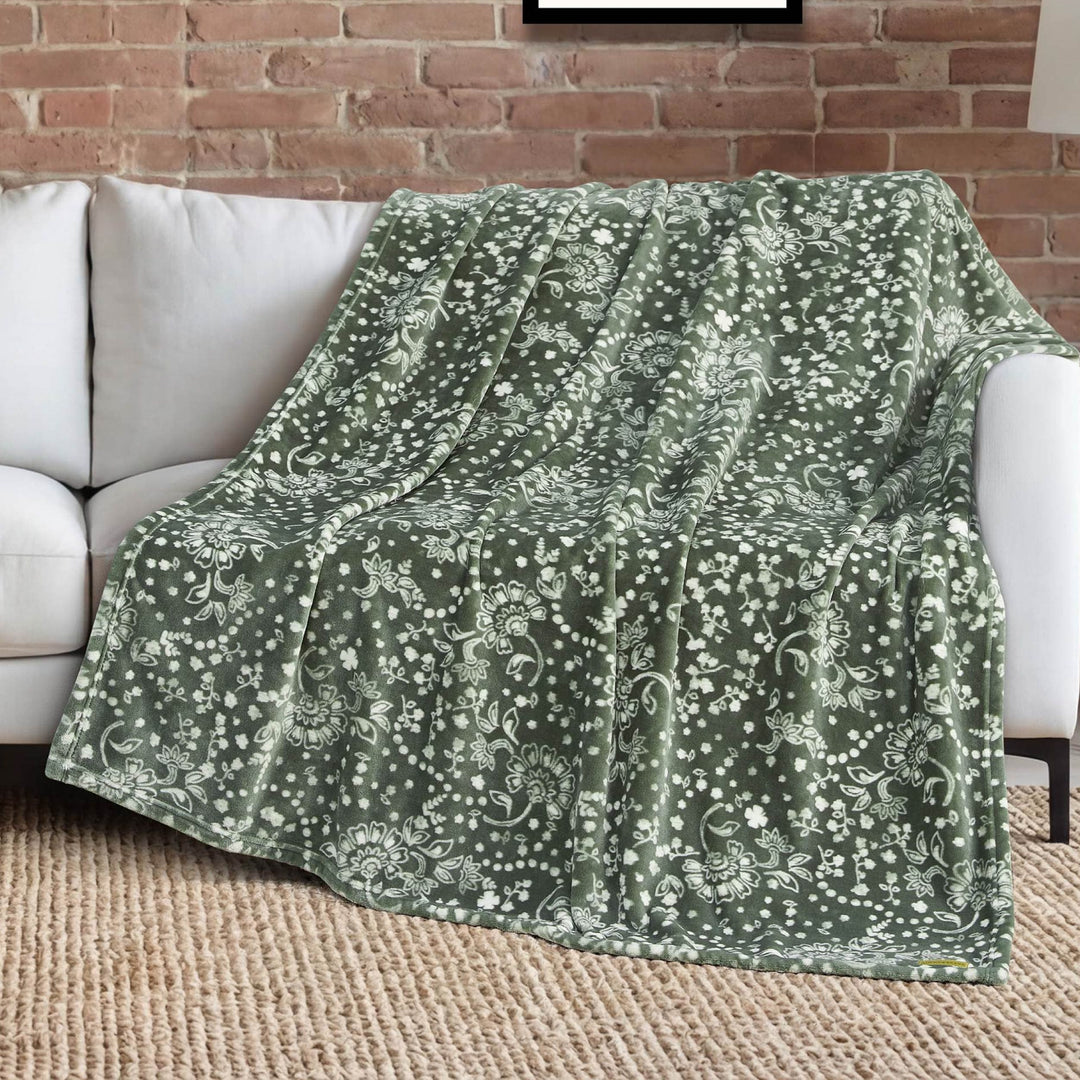 Lucky Clovers Plush Throw Blankets
