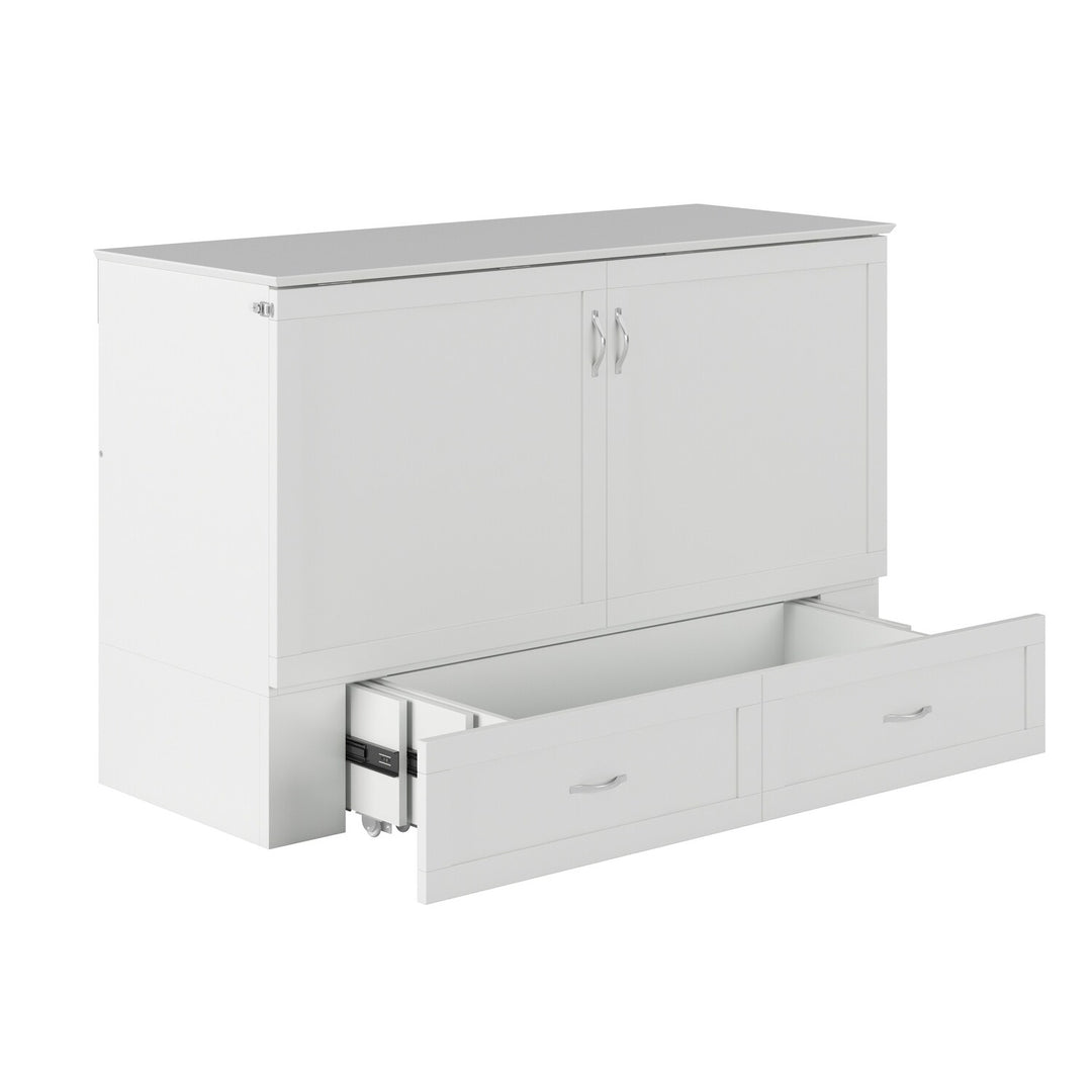 Hamilton Murphy Bed Chest with Mattress and Storage Drawer