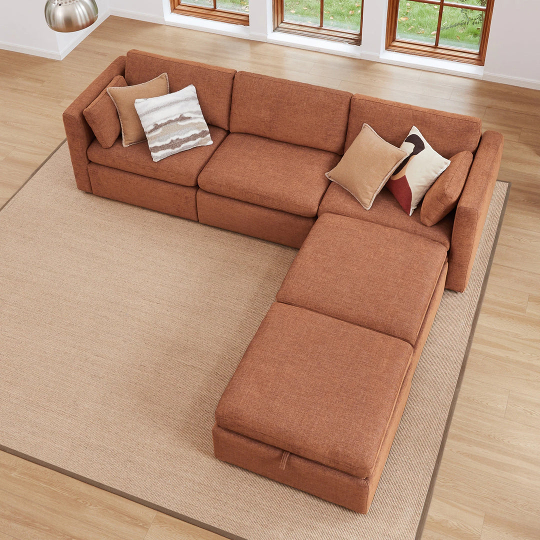 Mia Oversized Modular Sectional Fabric Sofa