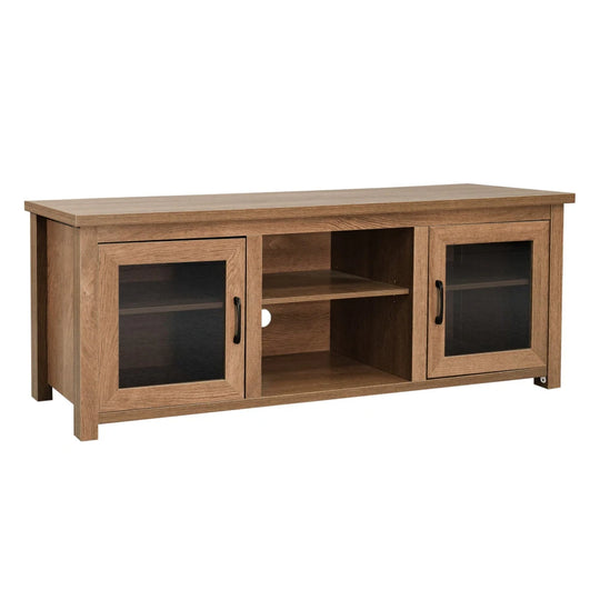 Classic TV Stand for up to 80" Tvs-Glass Fronted Doors-Modern Finish - 65"W X 16"D X 23.625"H