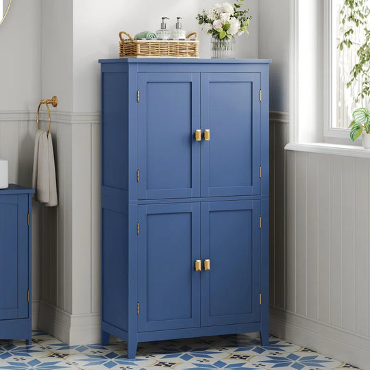 Arhavi 42.1" H Floor Storage Cabinet, Storage Unit, Freestanding Cabinet with 4 Doors