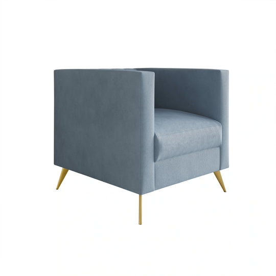 Clayfell Weiss Velvet Square Arm Chair/ Loveseat/ Sofa