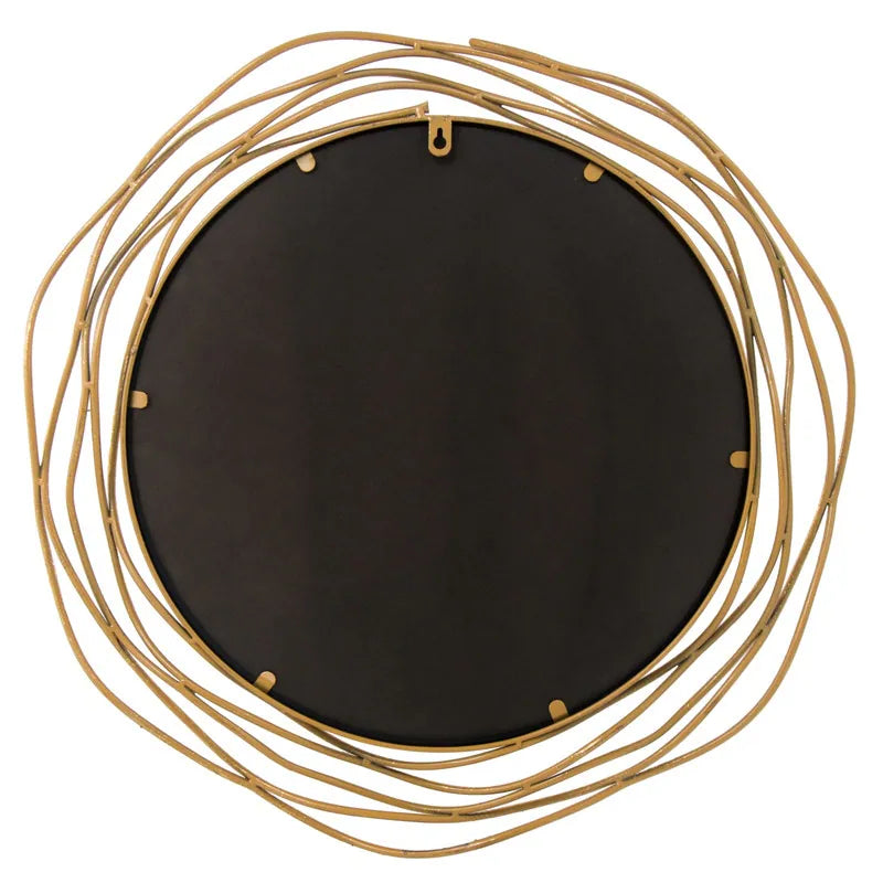 Talise round Metal Modern Wall Mirror - 23.5"H X 23.5"W X 1"D