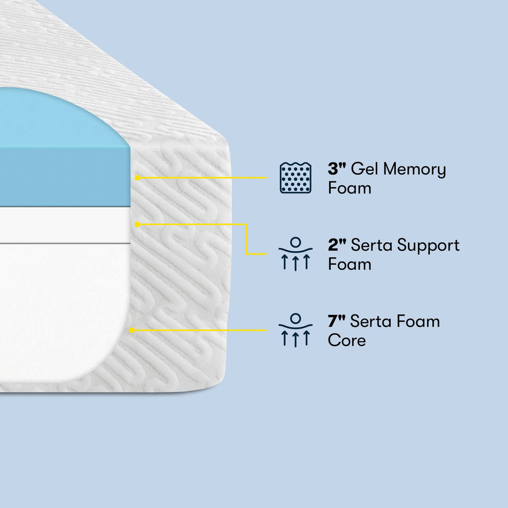 Sheep Dreams 12" Medium Memory Foam Mattress in a Box