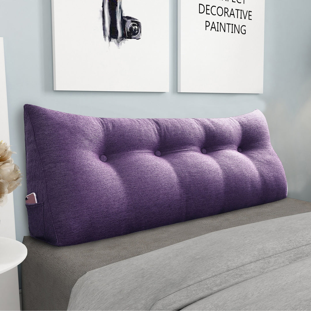 Bed Rest Wedge Reading Pillow Headboard Back Support Cushion