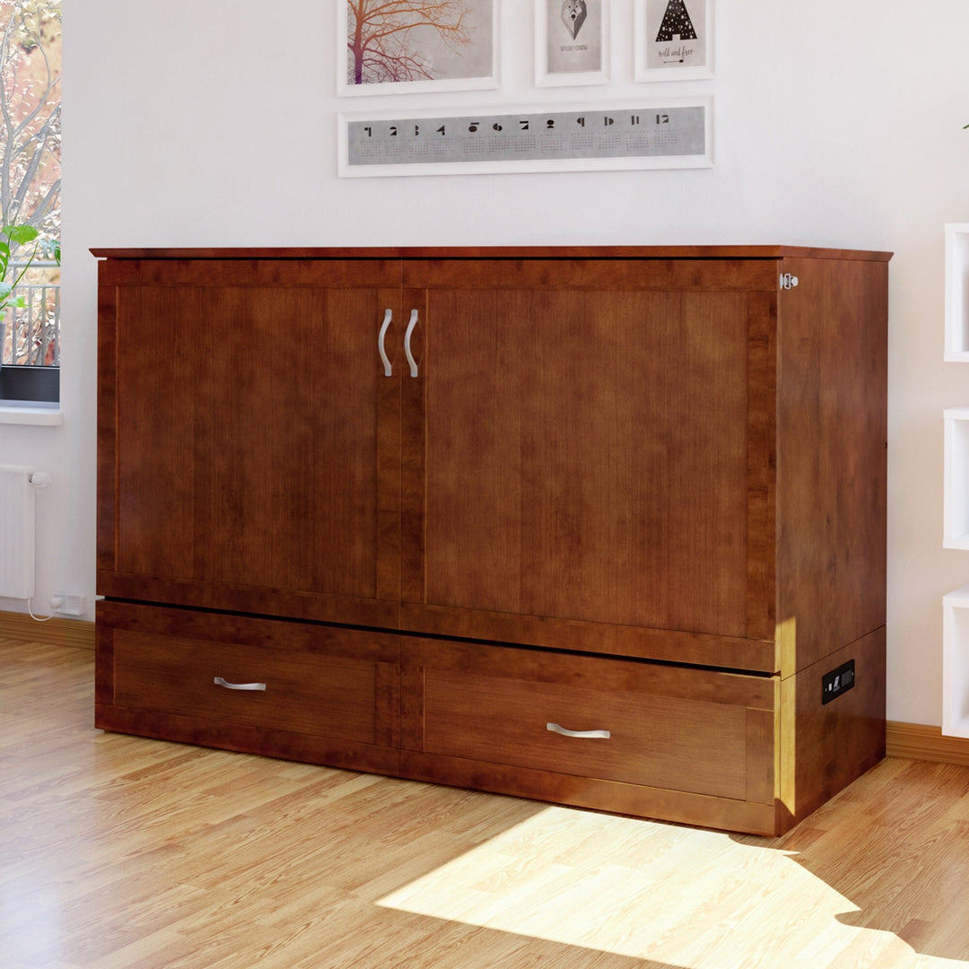 Hamilton Murphy Bed Chest with Mattress and Storage Drawer