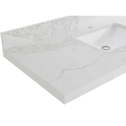 Willow Collection 84 in W X 22 in D X 36 in H Boston Double Bowl Sink Bathroom Vanity with Countertop