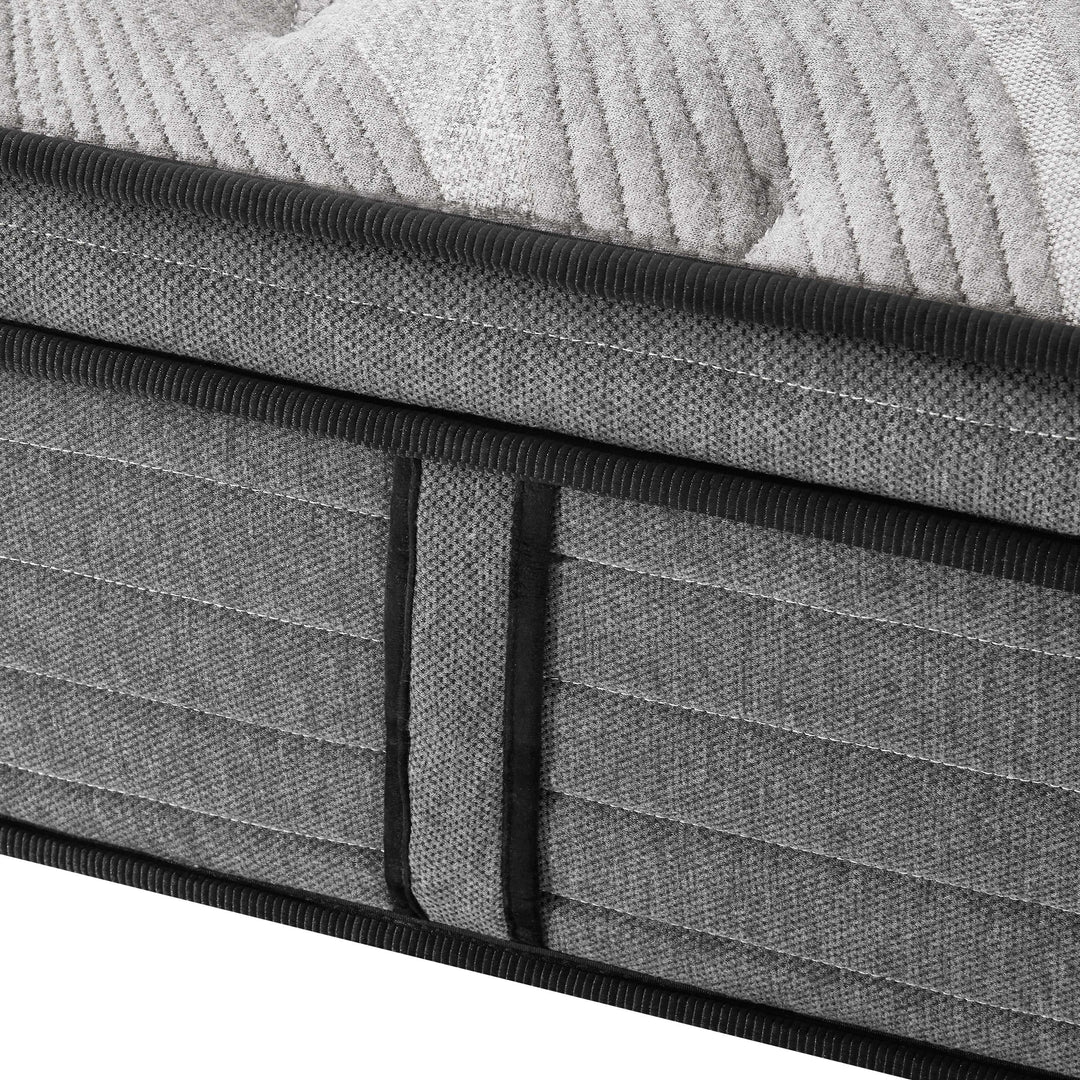 Luxury 14" Cooling-Gel Hybrid Mattress, Euro Top, Certipur-Us Certified, Medium Firm for Back Pain, Motion Isolation, in a Box