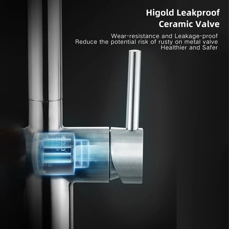 Kitchen Faucet with Pull down Sprayer, Cold & Hot Water Function