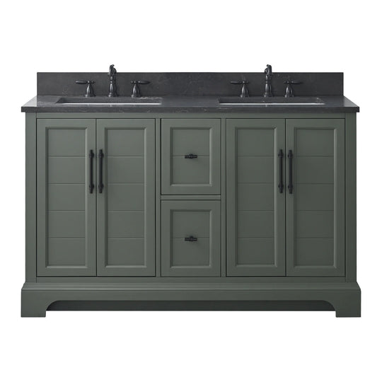 54" Double Sink Bathroom Vanity with Top & Backsplash