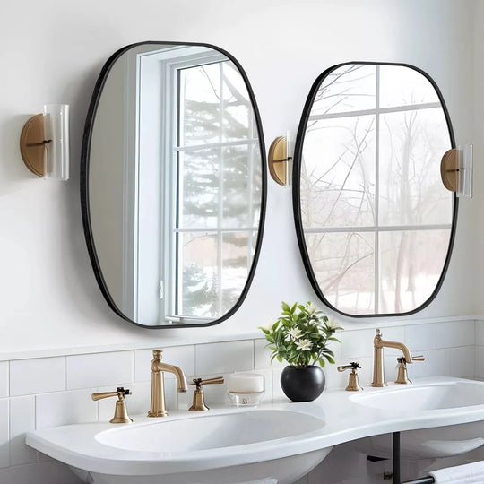 2 Pack Oval Mirror Vanity Decorative Wall Mirror