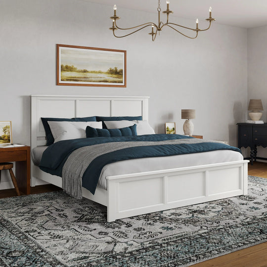 Charlotte Solid Wood Low Profile Platform Bed with Matching Footboard