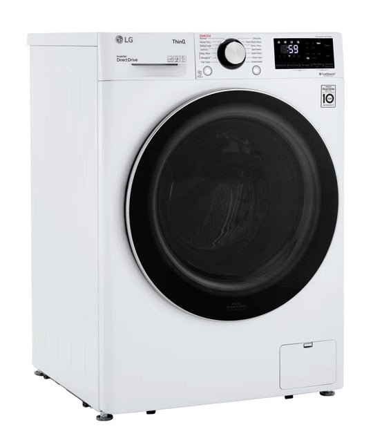 Smart Wi-Fi Enabled Compact Front Load Washer with Built-In Intelligence, White, 2.4 Cu. Ft.
