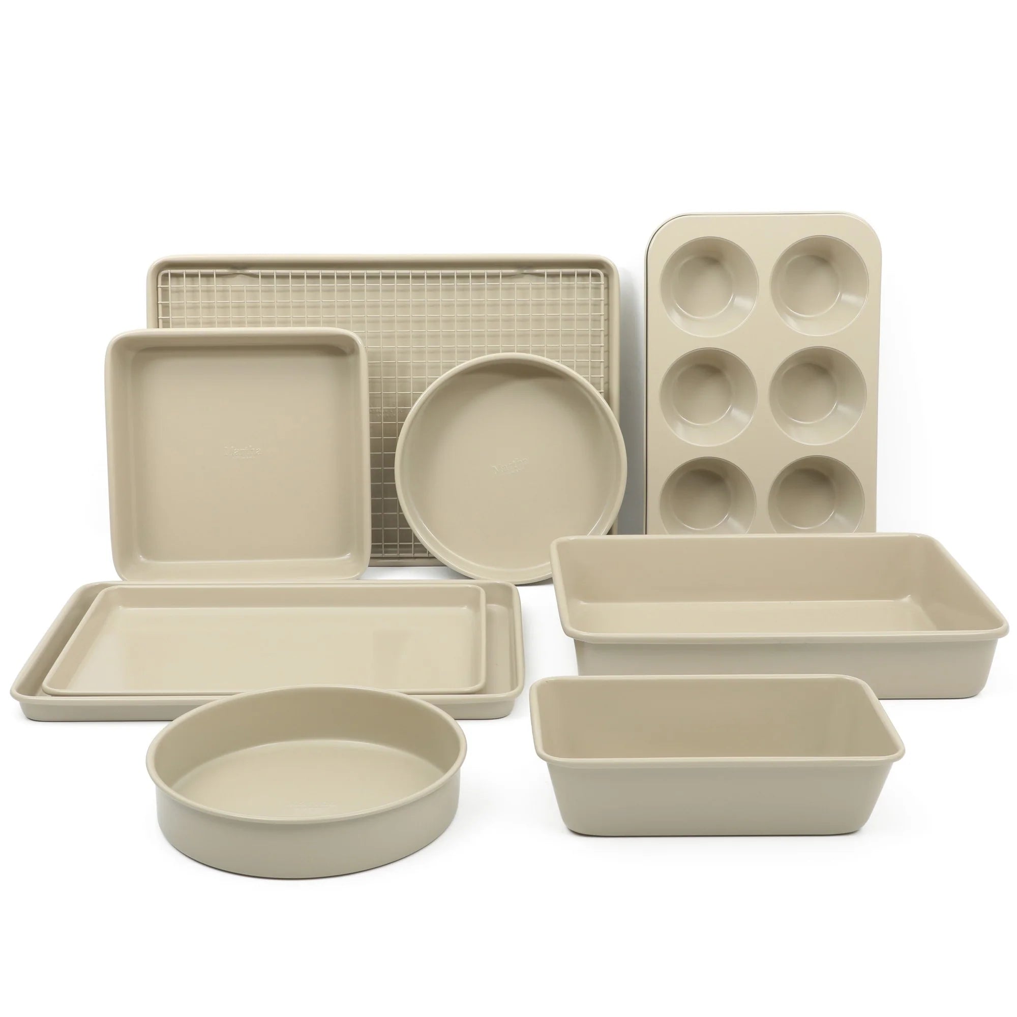 Gallen 10 Piece Baking Pans Ceramic PFA Free Non Toxic Non Stick Bakeware Set
