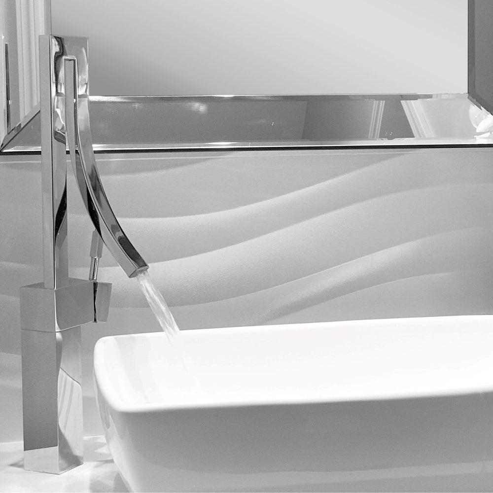 Single Handle Bathroom Faucet for Single Hole Brass Vessel Mixer Tap - Faucet Height: 17 1/2" Spout Height: 8"