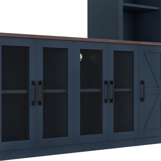 Wall Entertainment Center with Charging Station and USB Charging for Tvs