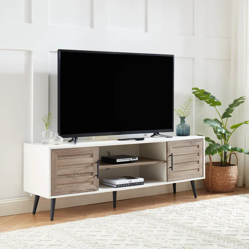 Mid-Century Modern TV Stand for Tvs up to 70" Entertainment Center Media Console - 20.5'' H X 59'' W X 15.5'' D