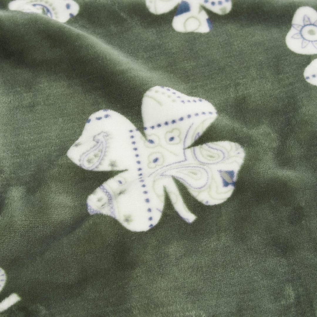 Lucky Clovers Plush Throw Blankets