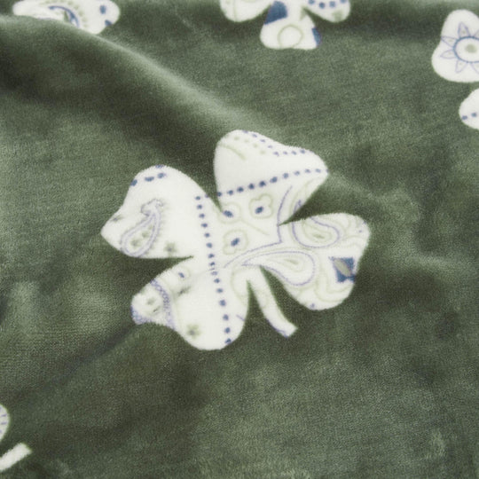 Lucky Clovers Plush Throw Blankets
