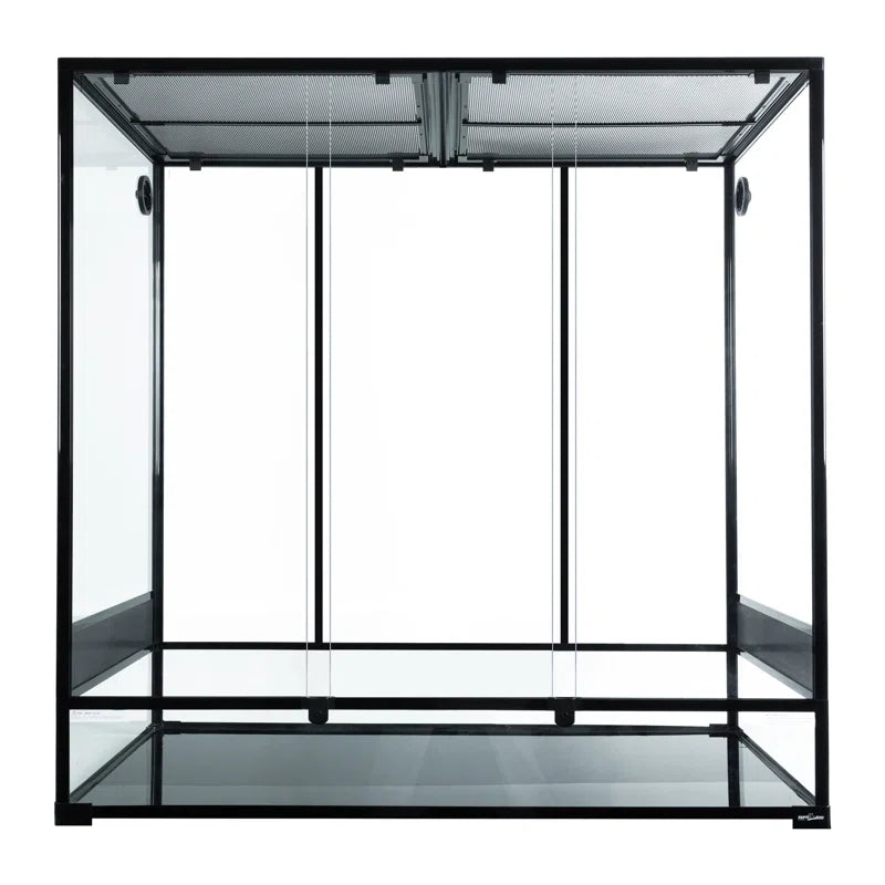 180 Gallon Large Reptile Terrarium, 48" X 24" X 36" Glass Reptile Tank Tall & Wide Terrarium Tank with Double Sliding Door