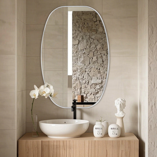 2 Pack Oval Mirror Vanity Decorative Wall Mirror