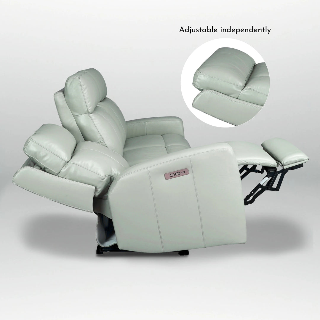 81.5'' Genuine Leather Zero Gravity Power Recliner Sofa with Power Headrest, USB&USB-C Port