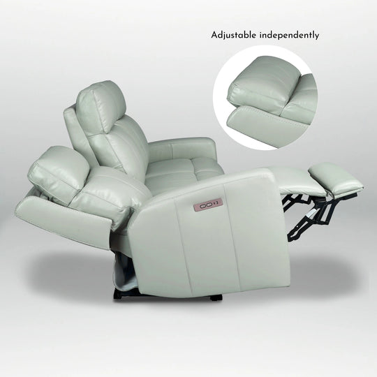 81.5'' Genuine Leather Zero Gravity Power Recliner Sofa with Power Headrest, USB&USB-C Port