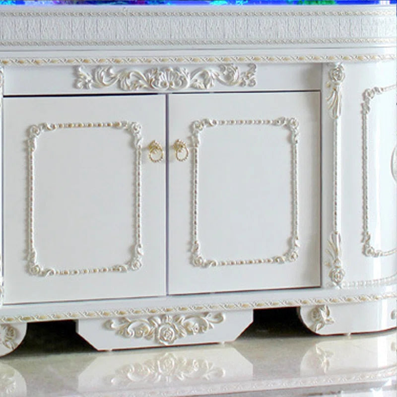 Luxurious Curved White Elegance Eco Aquarium Tank