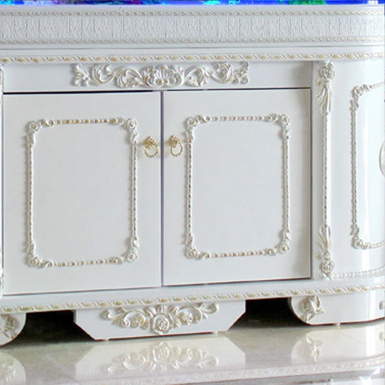 Luxurious Curved White Elegance Eco Aquarium Tank