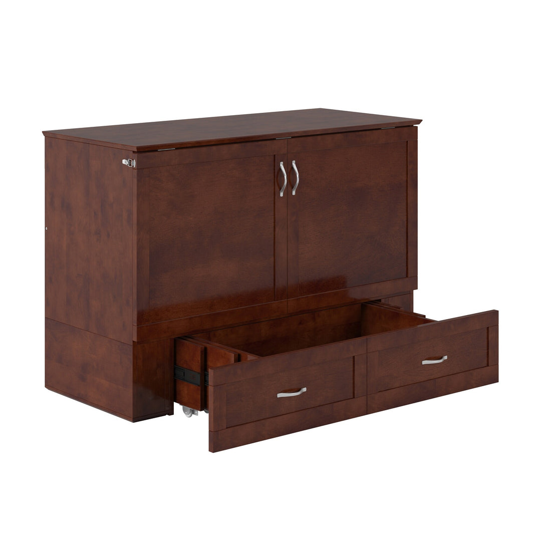 Hamilton Murphy Bed Chest with Mattress and Storage Drawer