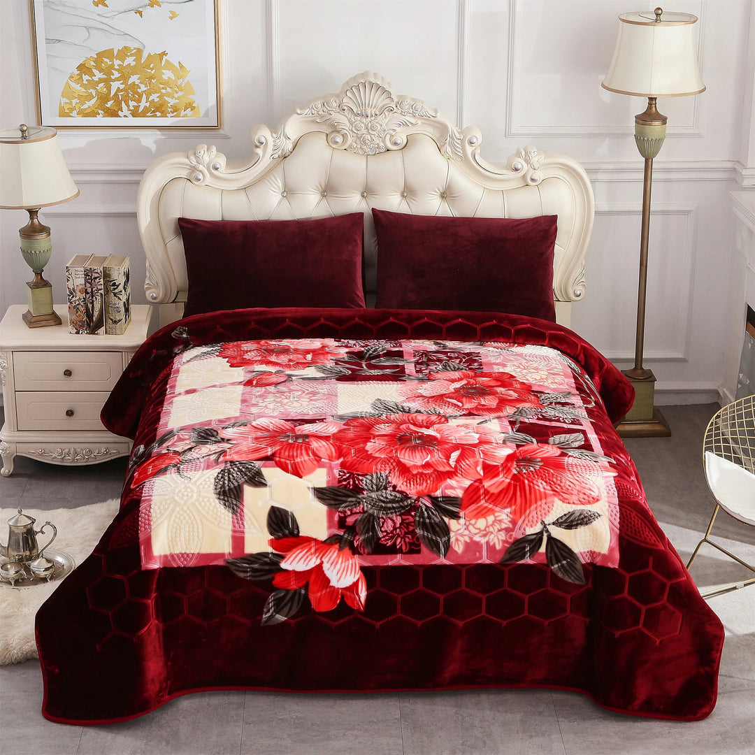 Heavy Korean Mink Fleece King Size Blanket, Christmas Gift for Parents